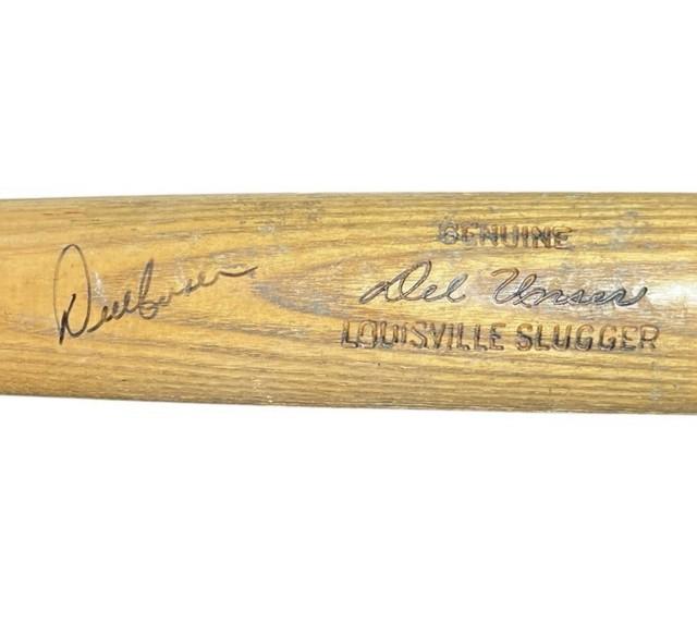 Vintage 1970s Del Unser Signed Game Used Ls 34.5 Inch Baseball Bat Phillies