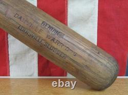 Vintage 1970s Louisville Slugger Wood Baseball Bat Danville Warriors 35 Minors
