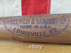 Vintage 1970s Louisville Slugger Wood Baseball Bat Danville Warriors 35 Minors