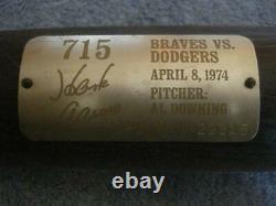 Vintage 1974 Hank Aaron Promotional 715 Hr Baseball Bat (magnavox 34)#2