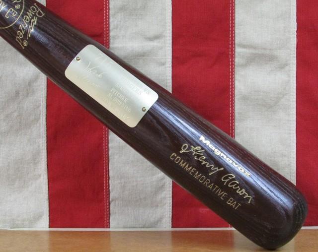 Vintage 1974 Louisville Slugger Hank Aaron Baseball Bat 715th Homerun 32 Braves