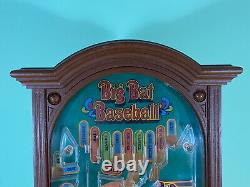 Vintage 1974 Mattel Big Bat Baseball Mechanical Pinball game Works Great