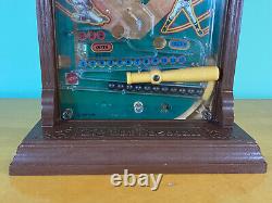 Vintage 1974 Mattel Big Bat Baseball Mechanical Pinball game Works Great