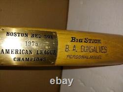 Vintage 1975 Boston Red Sox American League Champions Adirondack Baseball Bat