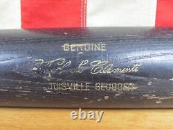 Vintage 1976 Louisville Slugger Black Wood Baseball Bat HOF Roberto Clemente 35