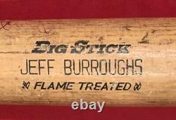 Vintage 1980 Jeff Burroughs Atlanta Braves Signed Game Used Baseball Bat Rangers