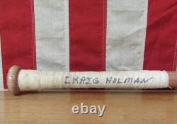 Vintage 1990s Louisville Slugger Baseball Bat Craig Holman Game Used 35 Signed