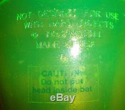 Vintage 1993 MONGO Baseball Wiffle Ball Bat MATTEL with Label - Transparent Green