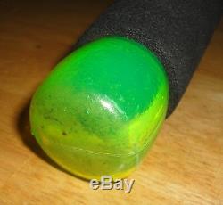 Vintage 1993 MONGO Baseball Wiffle Ball Bat MATTEL with Label - Transparent Green