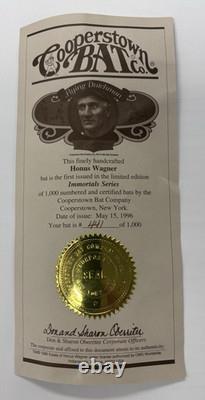 Vintage 1996 Flying Dutchman Honus Wagner Cooperstown Baseball Bat #441 / 1000