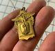 Vintage 30s 40s Gold Filled Baseball Medal Trophy Charm Necklace Ribbon 1940