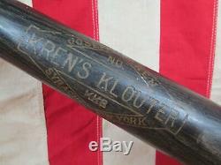 Vintage 30s Krens Klouter Wood Baseball Bat Ray Mueller Model 35 Joseph G. Kren