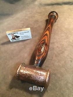 Vintage 3lb copper blacksmith hammer custom JESSE REED baseball bat handle