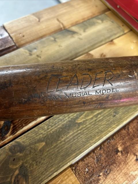 Vintage 50s Hillerich & Bradsby Wood'leader' Baseball Bat Stan Musial Model 34