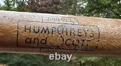 Vintage 50s Humphreys & Scott Wood Baseball Bat 30 Little Rock Arkansas