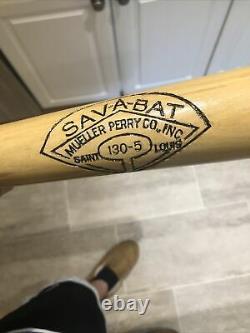 Vintage 60s/70s Sav-A-Bat Wood Baseball Bat Roberto Clemente HOF Mueller Perry