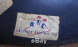 Vintage ABC New York Yankees Game Used Batting Hard Hat Baseball Cap Helmet #2