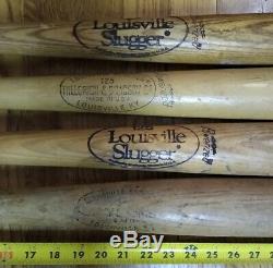 Vintage AL KALINE 35 125 Powerized Louisville Slugger Baseball Bat, Lot of 4