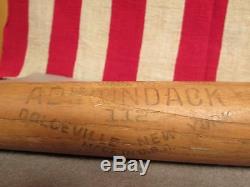 Vintage Adirondack Wood Baseball Bat White Ash 37 Fungo Model 112 Great Display