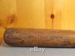 Vintage Adirondack Wood Baseball Bat Williams Style 35 McLaughlin Millard inc