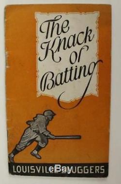 Vintage Advertising BASEBALL Paper THE KNACK OF BATTING LOUISVILLE SLUGGERS Bats