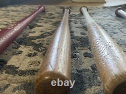 Vintage Antique Baseball Bat Lot Of 4 1930s And Up Mickey Mantle & Ted Williams