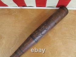 Vintage Antique Wood Baseball Bat Diamond A Mark Handcrafted 9 Ring 32 1900s