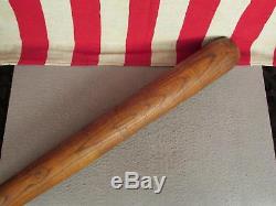 Vintage Antique Wood Baseball Bat Hand Turned Oak 35 early 1900's Folk Art