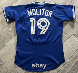 Vintage Authentic Majestic Paul Molitor Toronto Blue Jays Baseball Jersey Sz 42