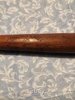 Vintage Babe Ruth Model 33 Louisville Slugger No. 125 Wooden Baseball Bat