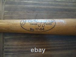 Vintage Baseball Bat JC Higgins N0.1744 Professional Babe Ruth Model HOF