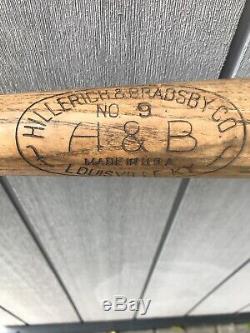 Vintage Baseball Bat Leader Babe Ruth Model H&B No 9 Hillerich & Bradsby Co 34