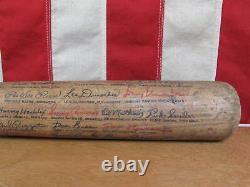 Vintage Baseball Bat Wood withHall Of Fame Players Signature Marks 35 Folk Art