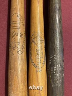 Vintage Baseball Bats Lot H&B J2 Mickey Mantle Bagger 459 Adirondack 141