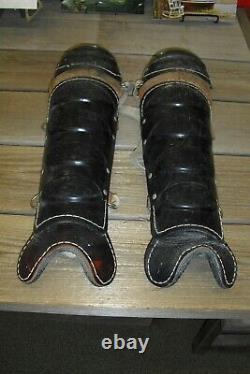 Vintage Baseball Catchers Equipment Guards Chest Protect Mask Glove Shoes Bat