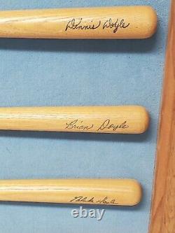 Vintage Baseball Miniature Game Day Bats Signed By The Doyle Brothers Sports