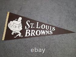 Vintage Baseball ST. LOUIS BROWNS Pennant BOY BATTING EX