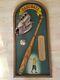 Vintage Baseball Wall Hanger Plaque Decor Withball Bat Glove & Thermometer 16 X 32