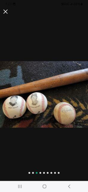 Vintage Baseball And Bat Set Dodgers Signed