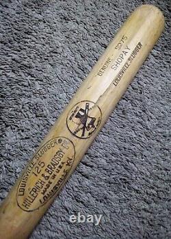 Vintage Bicentennial Tom Shopay H&B 125 Louisville Game Used Baseball Bat Rare