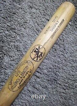 Vintage Bicentennial Tom Shopay H&B 125 Louisville Game Used Baseball Bat Rare