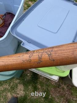 Vintage Big League Brand Wood Baseball Bat No. 330