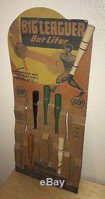 Vintage Big Leaguer Bat Liters Baseball Bat Lighters With Store Display! SCARCE