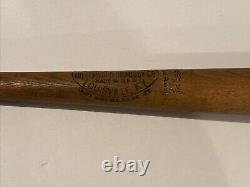 Vintage Bill Terry H&B 40 B. T. Hillerich & Bradsby Co. Baseball Bat NY Giants