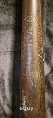 Vintage Black Hillerich & Bradsby Baseball Bat with Bob Howsam & Unknown Signature