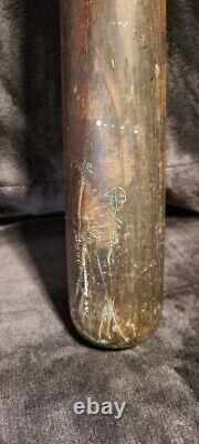 Vintage Black Hillerich & Bradsby Baseball Bat with Bob Howsam & Unknown Signature