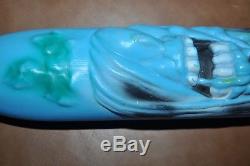 Vintage Blue Monster Zombie Face Baseball Bat Madballs Plastic Rare
