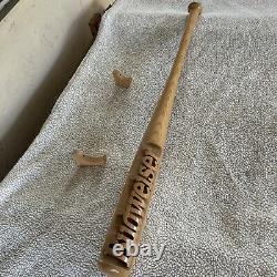 Vintage Budweiser Wood Carved Baseball Bat Bar Display 35 Rare