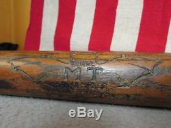 Vintage Burke Wood Baseball Bat MT Hanna Mfg Athens, GA. 32 Bat Brand Antique