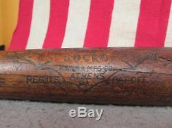 Vintage Burke Wood Socko Baseball Bat Hanna Mfg Co.'Bat' Brand 32 Antiique